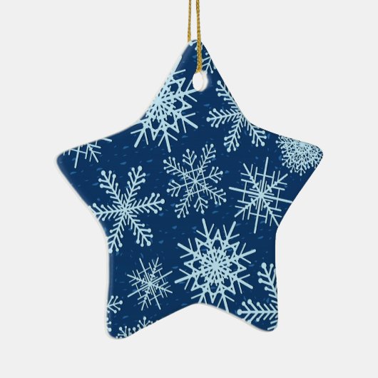 Schneeflockenmuster Keramik Ornament (Rechts)