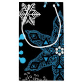 Schneeflockenmuster Kleine Geschenktüte (Rückseite)