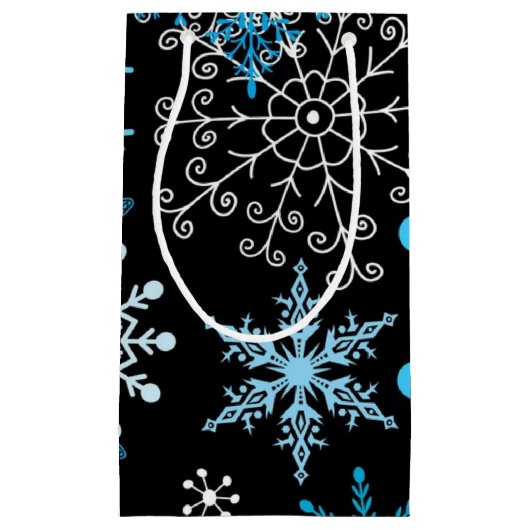 Schneeflockenmuster Kleine Geschenktüte (Vorderseite)
