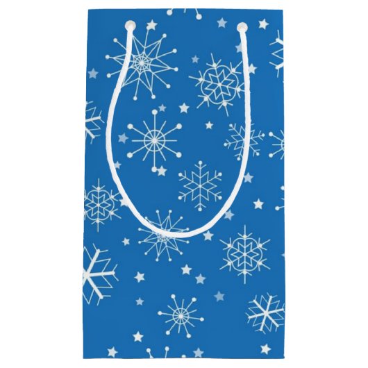 Schneeflockenmuster Kleine Geschenktüte (Vorderseite)