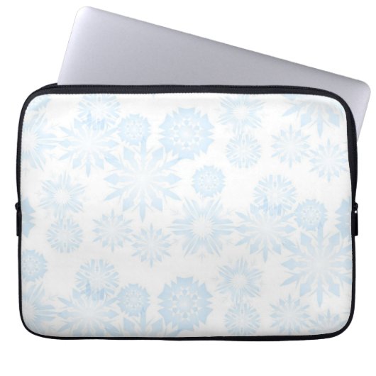 Schneeflockenmuster Laptopschutzhülle (Vorderseite)