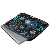 Schneeflockenmuster Laptopschutzhülle (Vorne Knopf)