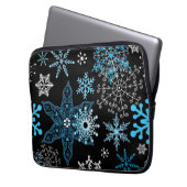 Schneeflockenmuster Laptopschutzhülle (Vorderseite Links)