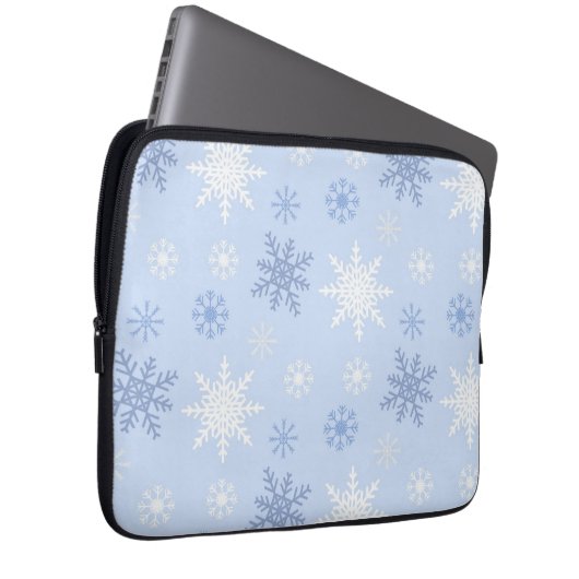 Schneeflockenmuster Laptopschutzhülle (Vorne Rechts)