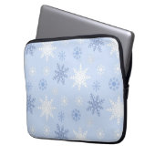 Schneeflockenmuster Laptopschutzhülle (Vorderseite Links)