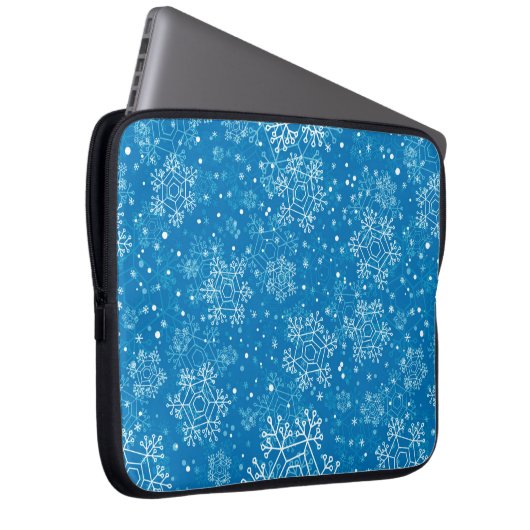 Schneeflockenmuster Laptopschutzhülle (Vorne Rechts)