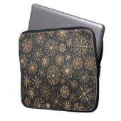 Schneeflockenmuster Laptopschutzhülle (Vorderseite Links)