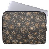 Schneeflockenmuster Laptopschutzhülle (Vorderseite)