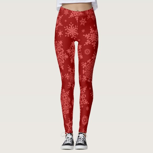 Schneeflockenmuster Leggings (Vorderseite)