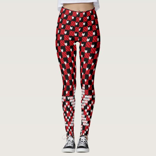Schneeflockenmuster Leggings (Vorderseite)