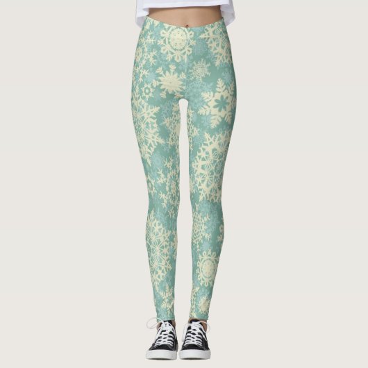 Schneeflockenmuster Leggings (Vorderseite)