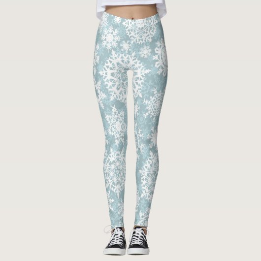 Schneeflockenmuster Leggings (Vorderseite)