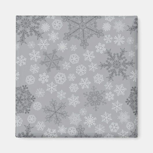 Schneeflockenmuster Magnet (Vorne)