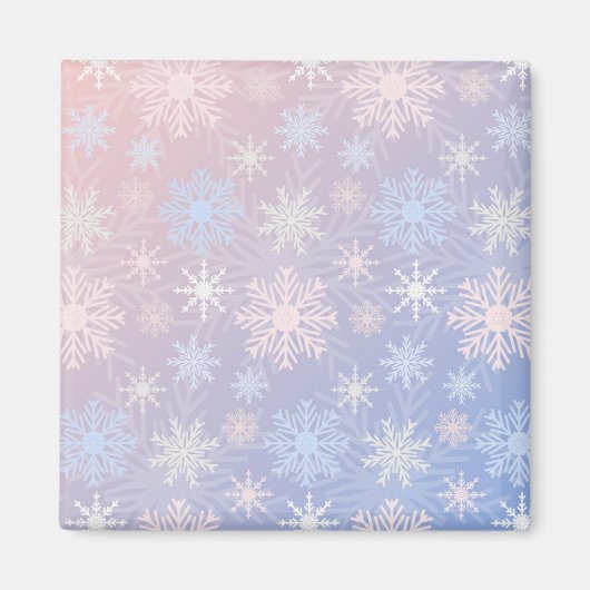 Schneeflockenmuster Magnet (Vorne)