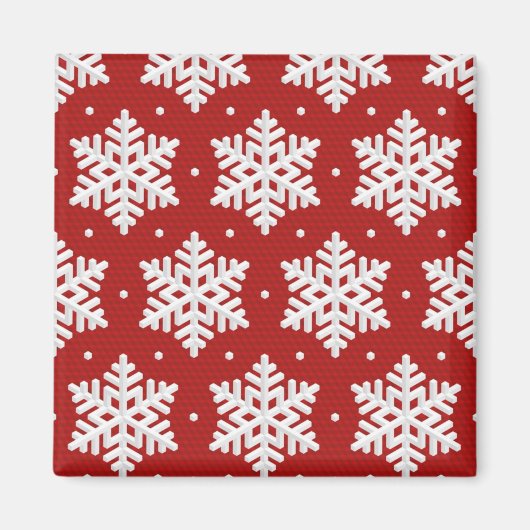 Schneeflockenmuster Magnet (Vorne)