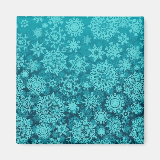 Schneeflockenmuster Magnet (Vorne)