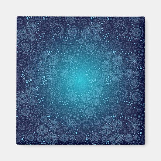 Schneeflockenmuster Magnet (Vorne)