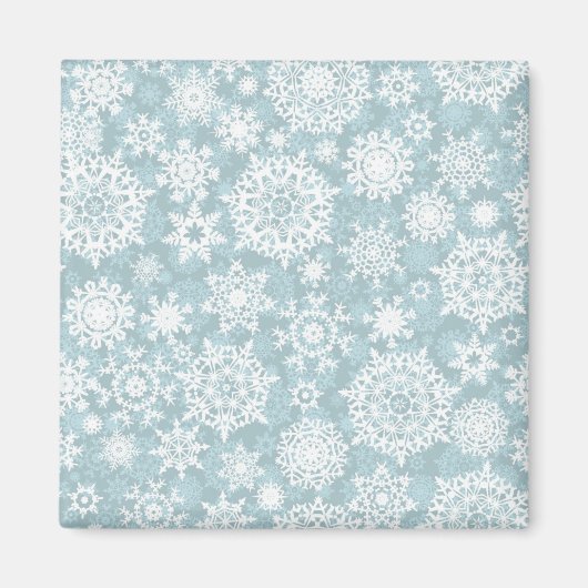 Schneeflockenmuster Magnet (Vorne)
