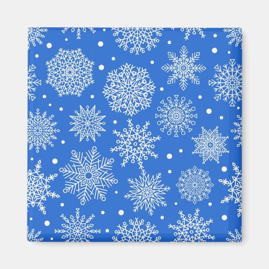 Schneeflockenmuster Magnet (Vorne)