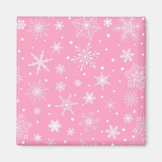 Schneeflockenmuster Magnet (Vorne)