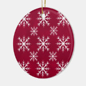 Schneeflockenmuster - Nordpol-Design Keramik Ornament (Links)