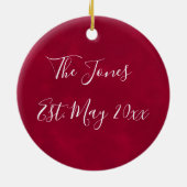 Schneeflockenmuster - Nordpol-Design Keramik Ornament (Hinten)