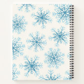 Schneeflockenmuster Notizblock (Rückseite)