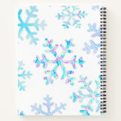 Schneeflockenmuster Notizblock (Rückseite)