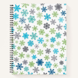 Schneeflockenmuster Notizblock