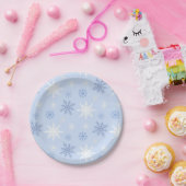 Schneeflockenmuster Pappteller (Party)