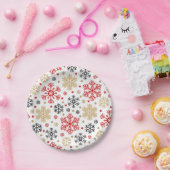 Schneeflockenmuster Pappteller (Party)