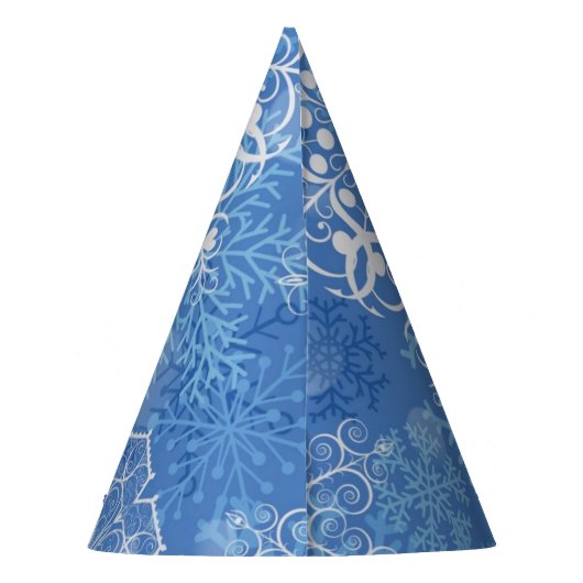 Schneeflockenmuster Partyhütchen (Rückseite)
