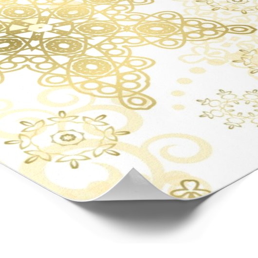 Schneeflockenmuster Poster (Ecke)