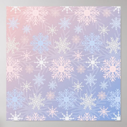 Schneeflockenmuster Poster (Vorne)