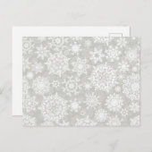 Schneeflockenmuster Postkarte (Vorne/Hinten)