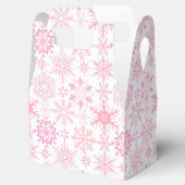 Schneeflockenmuster Rosa Geschenkschachtel (Geöffnet)