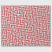 Schneeflockenmuster Rot/Weiß-Karo Thunder_Cove Geschenkpapier (Flach)