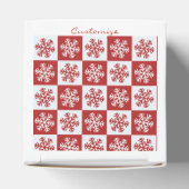 Schneeflockenmuster Rot/Weiß-Karo Thunder_Cove Geschenkschachtel (Oben)