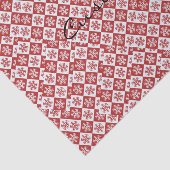 Schneeflockenmuster Rot/Weiß-Karo Thunder_Cove Seidenpapier (Ausschnitt)