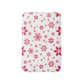 Schneeflockenmuster, Rote Schneeflocken, Schnee, W Badematte (Vorderseite Vertikal)