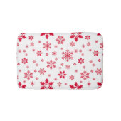 Schneeflockenmuster, Rote Schneeflocken, Schnee, W Badematte (Vorderseite)