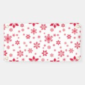 Schneeflockenmuster, Rote Schneeflocken, Schnee, W Banner (Horizontal)