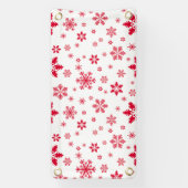 Schneeflockenmuster, Rote Schneeflocken, Schnee, W Banner (Vertikal)