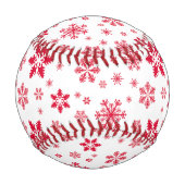 Schneeflockenmuster, Rote Schneeflocken, Schnee, W Baseball (Rückseite)