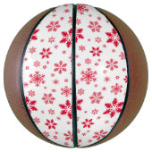Schneeflockenmuster, Rote Schneeflocken, Schnee, W Basketball (Vertikal)
