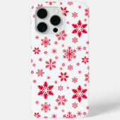 Schneeflockenmuster, Rote Schneeflocken, Schnee, W Case-Mate iPhone Hülle (Rückseite)