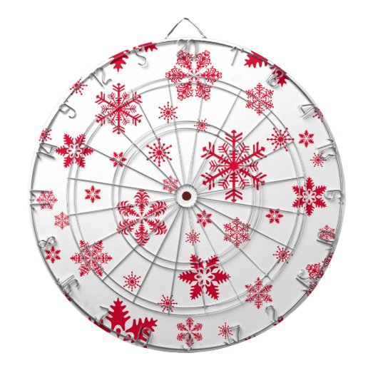 Schneeflockenmuster, Rote Schneeflocken, Schnee, W Dartscheibe (vorne)