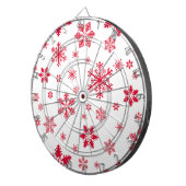 Schneeflockenmuster, Rote Schneeflocken, Schnee, W Dartscheibe (Vorderseite rechts)