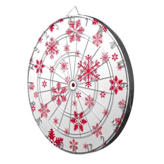 Schneeflockenmuster, Rote Schneeflocken, Schnee, W Dartscheibe (Vorderseite rechts)