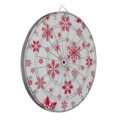 Schneeflockenmuster, Rote Schneeflocken, Schnee, W Dartscheibe (Vorderseite Links)